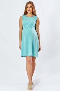 Летнее платье для беременных голубого цвета