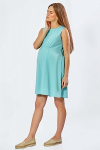 Летнее платье для беременных голубого цвета